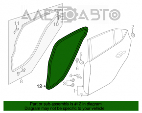 Garnitura ușii spate dreapta Mazda 3 14-18 BM