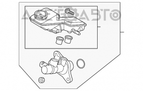 Главный тормозной цилиндр с бачком Mazda 3 14-18 BM 2.0 2.5 АКПП