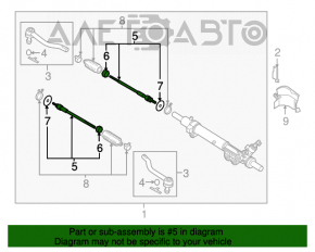 Bară de direcție cu capăt de tijă stânga Nissan Murano z52 15- ruptă manșonul de praf