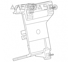 Suportul blocului ECU al calculatorului motorului Chrysler 200 15-17 are fixarea ruptă.