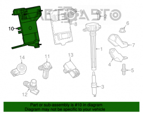 Suportul blocului ECU al calculatorului motorului Jeep Cherokee KL 14-18