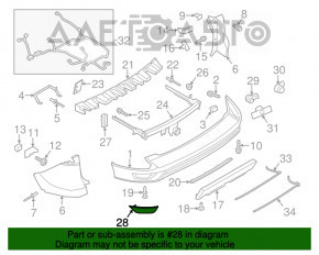 Reflector spate dreapta Ford Escape MK3 13-19 zgârieturi.