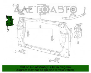 Suport radiator dreapta Jeep Cherokee KL 19- 2.0T nou, neoriginal