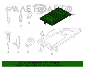 Blocul ECU al motorului Jeep Cherokee KL 16-18 3.2