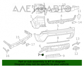 Capacul carligului de tractare pentru bara spate a Jeep Cherokee KL 19-21, structura noua, neoriginala