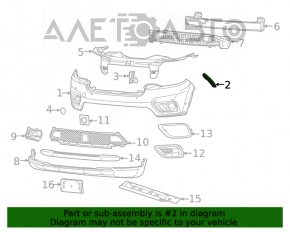 Suportul pentru bara de protecție față, aripa dreapta pentru Jeep Cherokee KL 19-21, nou, original OEM.