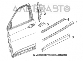 Capac usa fata stanga inferioara Jeep Compass 17- zgarieturi