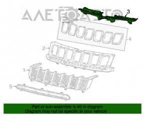 Suportul grilei radiatorului Jeep Compass 17- nou, neoriginal