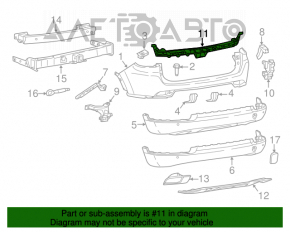 Suportul pentru bara spate centrală Jeep Compass 17- nou, neoriginal.