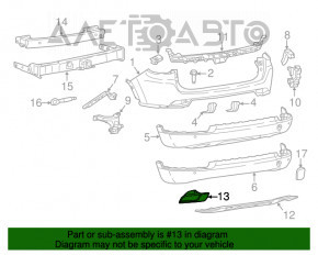 Reflector spate dreapta Jeep Compass 17- sub lampa, nou, neoriginal.