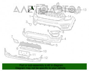 Suportul de bara fata dreapta pentru Jeep Compass 17- nou, neoriginal.