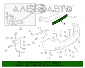 Absorbantul de bara spate Mazda 6 13-21 SUA