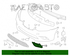 Capacul farului stâng Nissan Sentra 16-19 restilizat