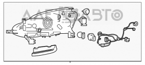 Far stânga față Nissan Sentra 16-19 complet asamblată cu lumini LED.