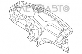 Panoul frontal al torpedo-ului fără AIRBAG pentru Kia Optima 14-15, negru, cu zgârieturi.