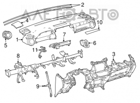 Panoul frontal al torpilei fără AIRBAG Toyota Rav4 16-18 restilizat gri.