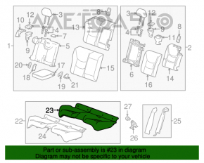 Задний ряд сидений 2 ряд Chevrolet Volt 16- тряпка черн, синяя строчка, под химч, надрыв