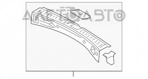 Накладка проема багажника Ford Escape MK3 16-19 черн, потерта