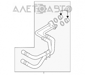 Tuburile de răcire a radiatorului de transmisie automată pentru Ford C-max MK2 13-18