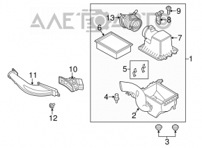 Corpul filtrului de aer Ford Escape MK3 17-19 restilizat 2.5