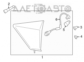 Lampa interioară pentru capacul portbagajului dreapta Ford Escape MK3 17-19 restilizat, zgârietură