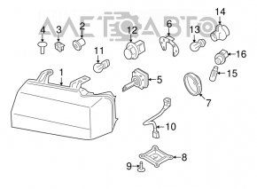 Фишка поворотника фары Ford Escape MK3 17-19 рест