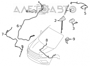 Антенна гнездо Ford Escape MK3 13-19