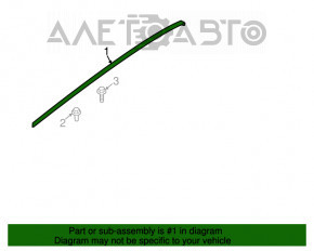 Capota stângă a acoperișului Nissan Pathfinder 13-20 sub balustrade.