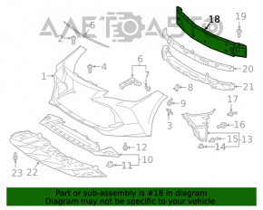 Amplificatorul de bara fata Toyota Camry v70 18- SUA aluminiu