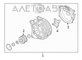 Generatorul VW Jetta 19- 1.4T are carterul rupt, de vânzare.