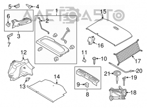 Capacul arcului stâng Ford Fiesta 11-19 5 uși