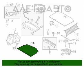 Capacul portbagajului Ford Fiesta 14-19 5 uși