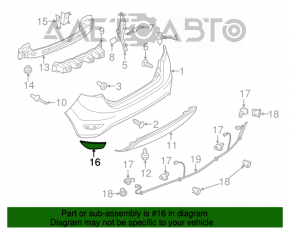 Отражатель задний правый Ford Fiesta 11-19 5d