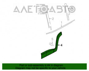 Capac usa inferioara spate stanga Jeep Renegade 15- structura