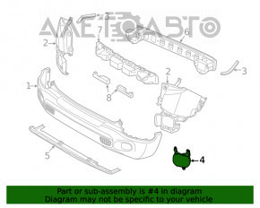 Reflector spate dreapta pentru Jeep Renegade 15-18, pentru modelul pre-restilizare, sub lampa, nou, neoriginal.