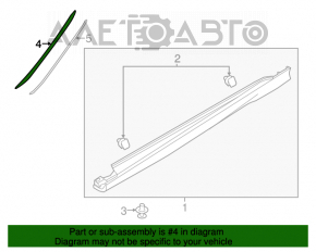 Moldura parbrizului stânga Ford Focus mk3 11-18 SUA s-a desprins.