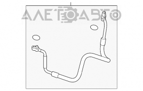 Tubul de aer condiționat condensator-compresor Audi A4 B8 13-16 restilizat 2.0T