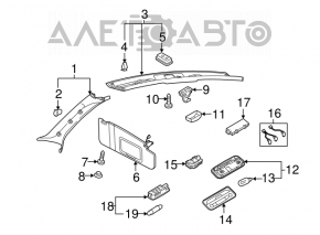 Capota stângă Audi A4 B8 13-16 restilizat, gri, fără cârlig de remorcare.