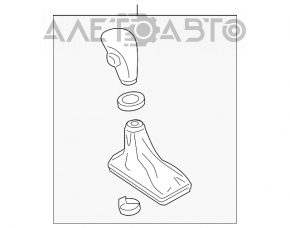 Ручка КПП Audi A4 B8 13-16 рест кожа черная