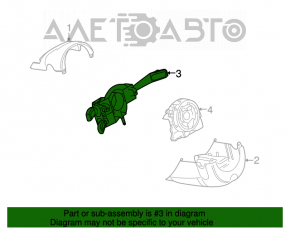 Comutatorul de sub volan pentru asamblarea chitarei Audi A4 B8 13-16