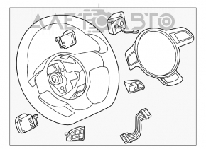 Volan gol Audi A4 B8 13-16 cu 3 spițe