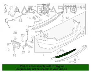 Suport buza bara spate stanga Audi A4 B8 13-16 restilizat