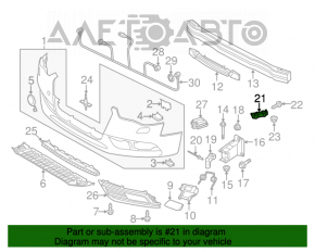 Suportul de prindere a bara de protectie fata pe aripa dreapta pentru Audi A4 B8 13-16, nou, neoriginal, SIGNEDA.