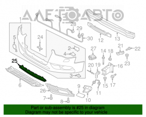 Нижняя решетка переднего бампера Audi A4 B8 13-16 рест