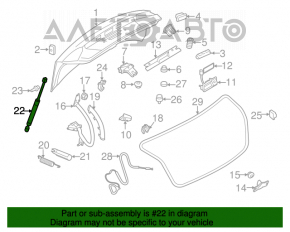 Amortizorul capacului portbagajului Audi A4 B8 13-16 restilizat sedan