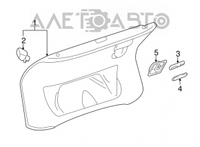 Capacul portbagajului Audi A4 B8 13-16 restilizat sedan, zgârieturi