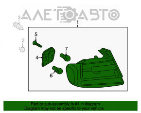 Lampa exterioară stânga aripă Audi A4 B8 13-16 restilizare sedan.