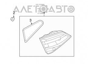 Lampa interioară pentru capacul portbagajului stânga Audi A4 B8 13-16 restilizat sedan LED nou neoriginal.