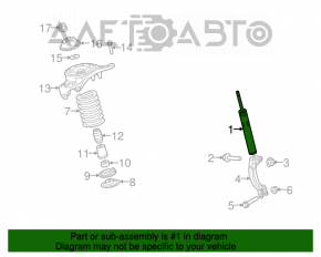 Amortizorul din față dreapta Audi A4 B8 13-16 restilizat