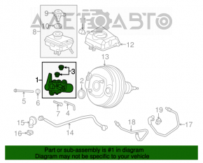 Cilindrul principal de frână cu rezervor Audi A4 B8 13-16 restilizat.